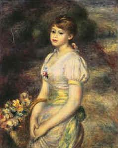 Pierre Renoir Young Girl with Flowers Sweden oil painting art